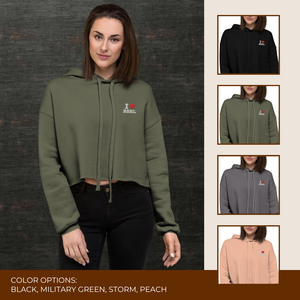 I ❤️ BSBL Embroidered Crop Hoodie