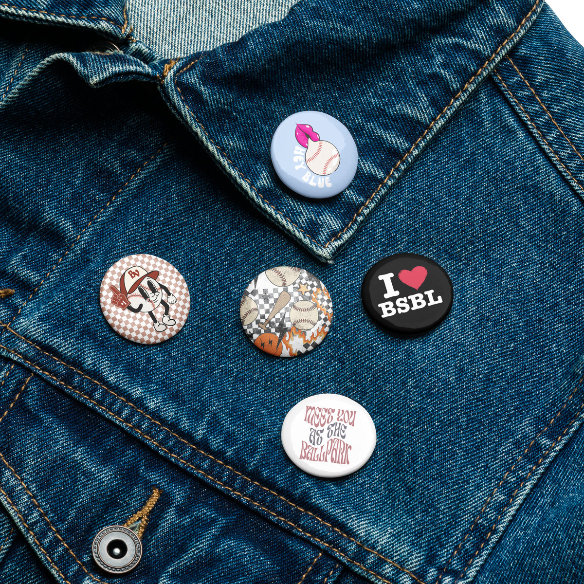 Spring 24 Set of 5 Pin Buttons – Home Sweet Ballpark