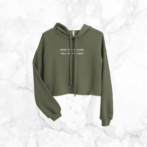 Broke at a Ballpark | Cropped Hoodie