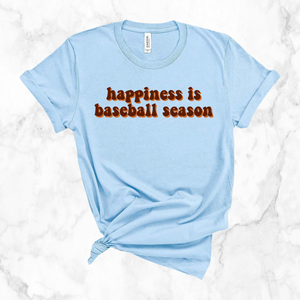 happiness is baseball season | unisex tee