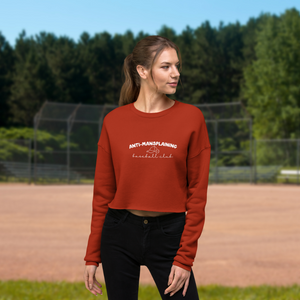 Anti-Mansplaining Baseball Club Crop Sweatshirt